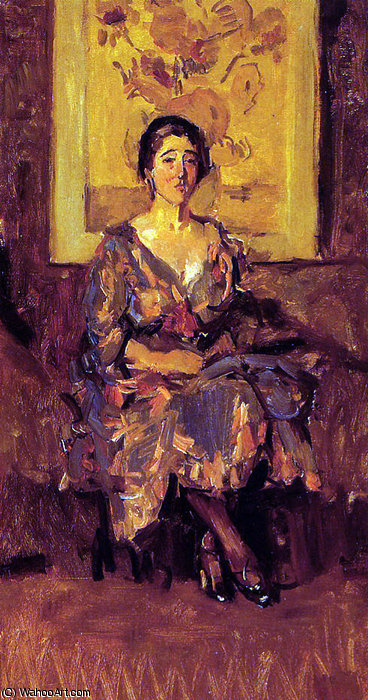 Wikioo.org - The Encyclopedia of Fine Arts - Painting, Artwork by Isaac Lazarus Israels - The sitting lady Sun
