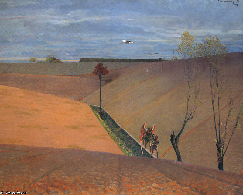WikiOO.org - Енциклопедия за изящни изкуства - Живопис, Произведения на изкуството Jacek Malczewski - Landscape with Tobiah