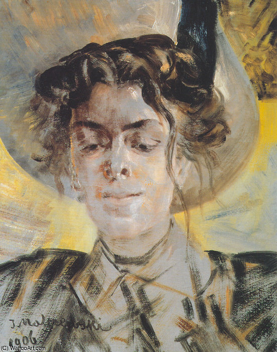 Wikioo.org – La Enciclopedia de las Bellas Artes - Pintura, Obras de arte de Jacek Malczewski - Retrato de Maria Balowa