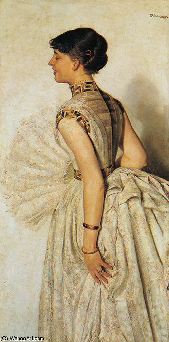 Wikioo.org - The Encyclopedia of Fine Arts - Painting, Artwork by Jacek Malczewski - Portrait of the Artists Fiance