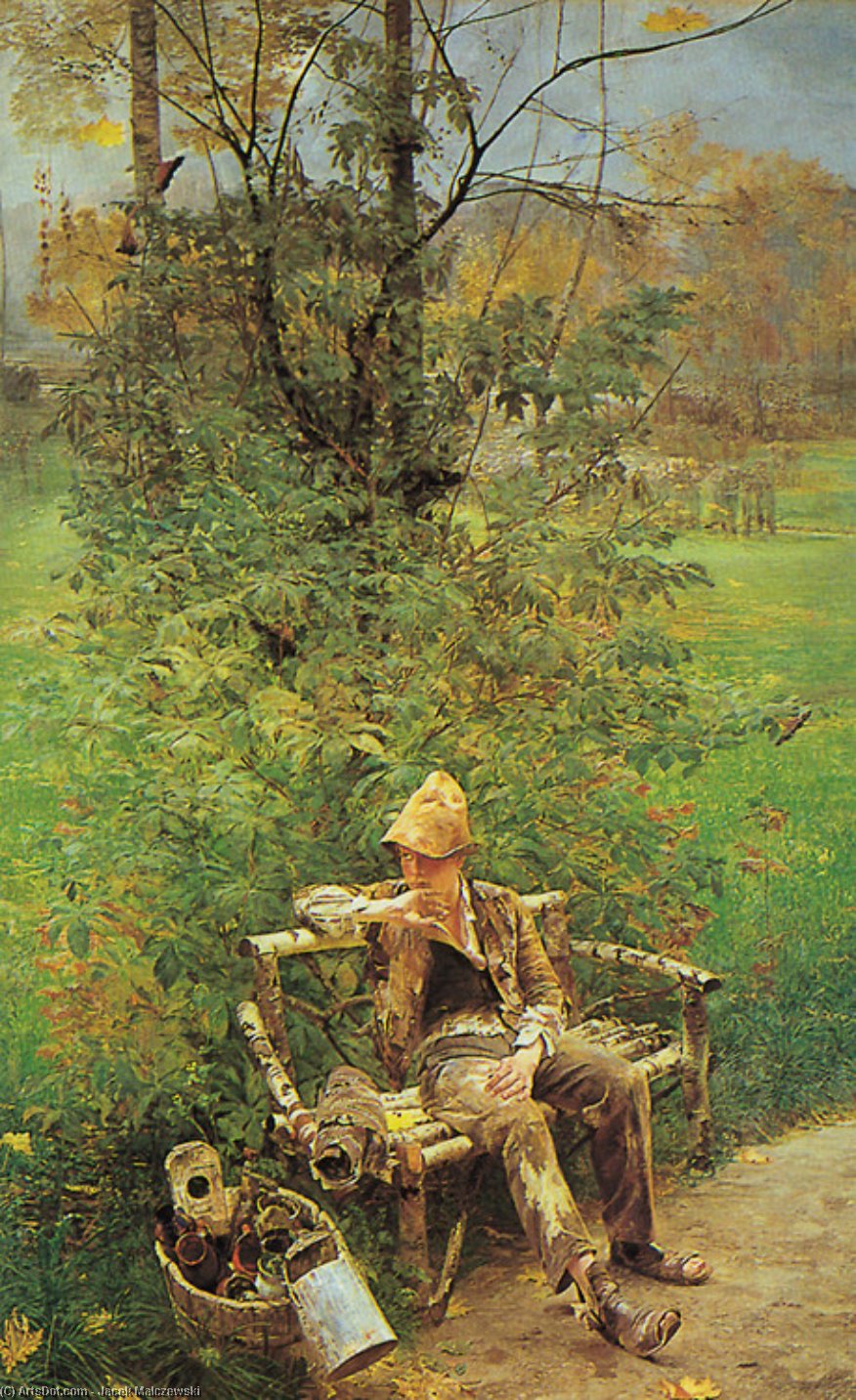 Wikioo.org - Bách khoa toàn thư về mỹ thuật - Vẽ tranh, Tác phẩm nghệ thuật Jacek Malczewski - the painter boy