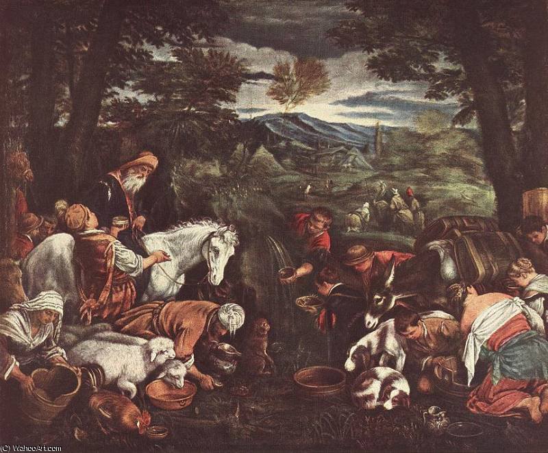 WikiOO.org - Encyclopedia of Fine Arts - Festés, Grafika Jacopo Bassano (Jacopo Da Ponte) - moses