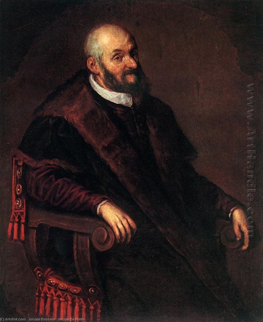 WikiOO.org - Encyclopedia of Fine Arts - Festés, Grafika Jacopo Bassano (Jacopo Da Ponte) - old man