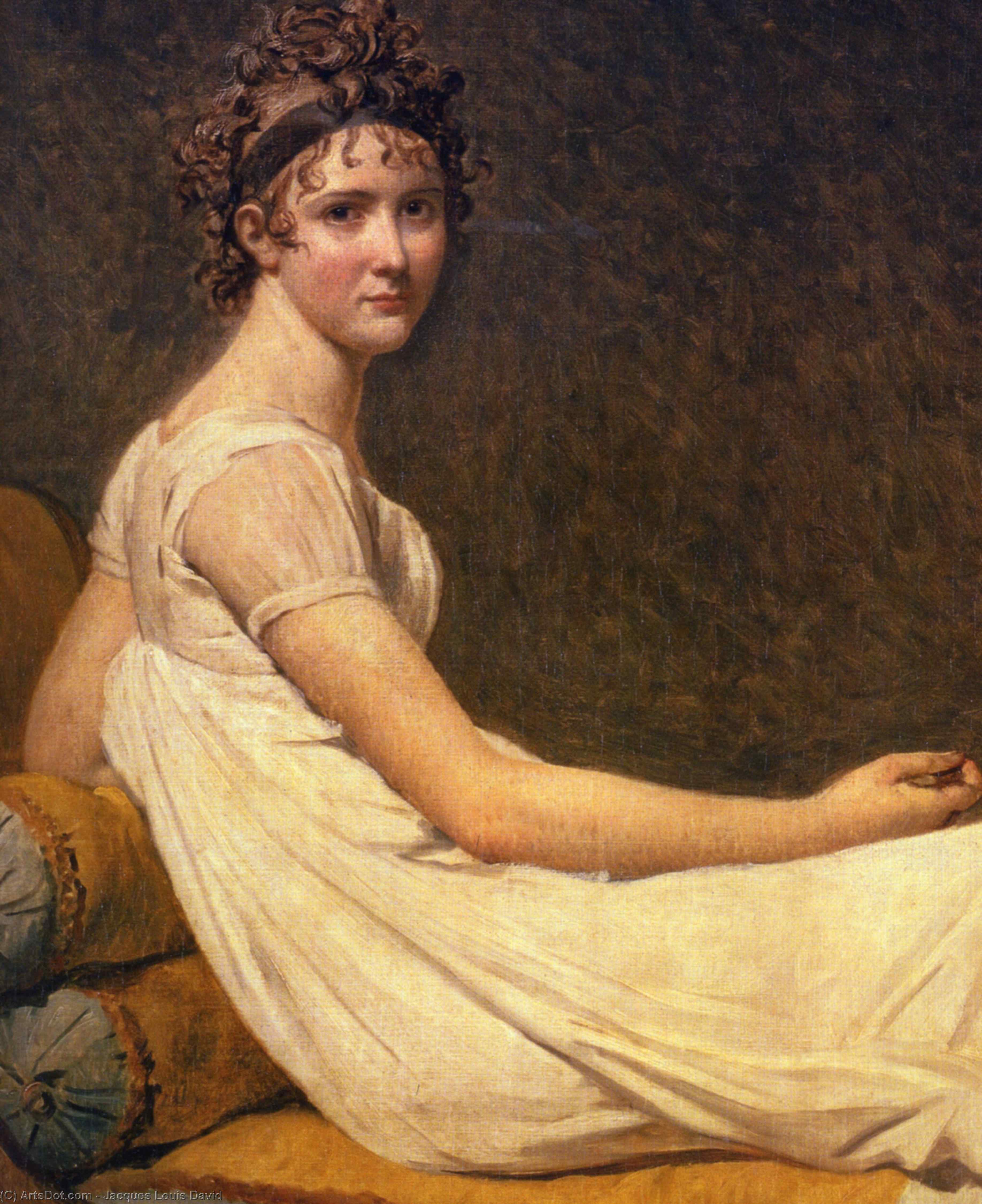 Wikioo.org - The Encyclopedia of Fine Arts - Painting, Artwork by Jacques Louis David - madame recamier