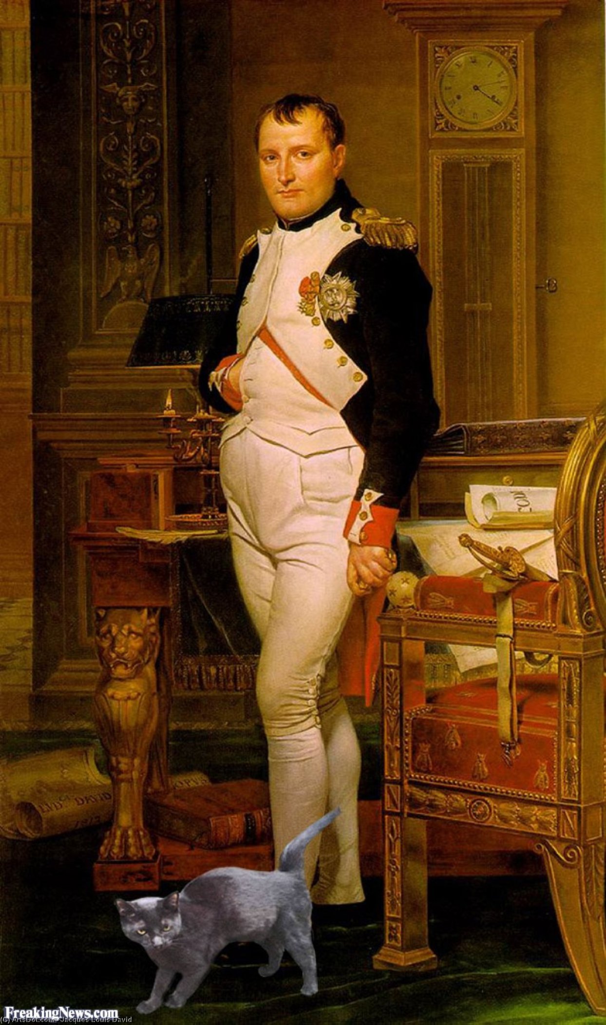 Wikioo.org - Die Enzyklopädie bildender Kunst - Malerei, Kunstwerk von Jacques Louis David - Napoleon an  sein  studie