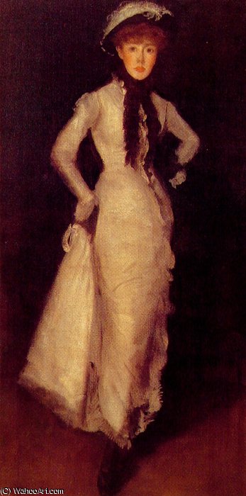 WikiOO.org - Encyclopedia of Fine Arts - Lukisan, Artwork James Abbott Mcneill Whistler - Arragnement in White and Black