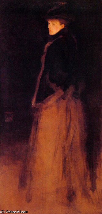 WikiOO.org - Encyclopedia of Fine Arts - Malba, Artwork James Abbott Mcneill Whistler - Arrangement in Black and Brown