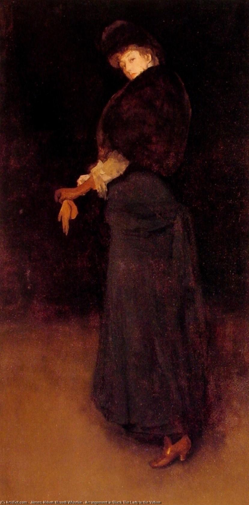 Wikioo.org - The Encyclopedia of Fine Arts - Painting, Artwork by James Abbott Mcneill Whistler - Arrangement in Black The Lady in the Yellow