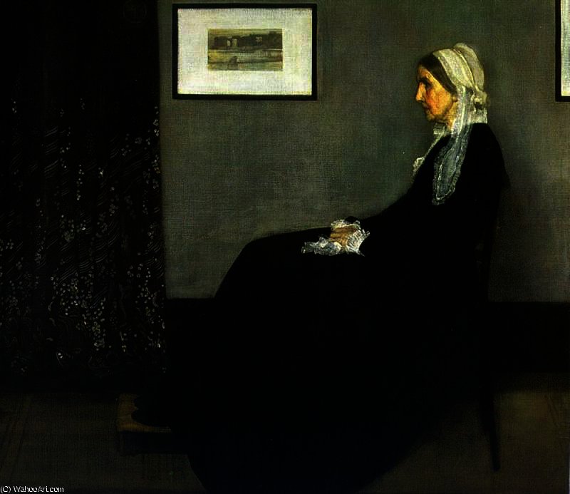 Wikioo.org - Encyklopedia Sztuk Pięknych - Malarstwo, Grafika James Abbott Mcneill Whistler - Arrangement in Grey and Black