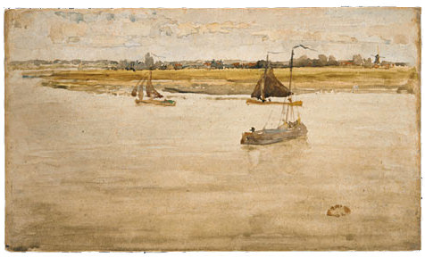 WikiOO.org - Encyclopedia of Fine Arts - Lukisan, Artwork James Abbott Mcneill Whistler - gold and brown