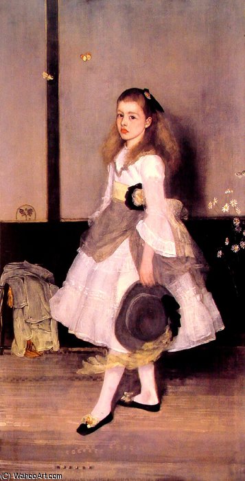 WikiOO.org - Encyclopedia of Fine Arts - Lukisan, Artwork James Abbott Mcneill Whistler - Harmony in Grey and Green Miss Cicely Alexander