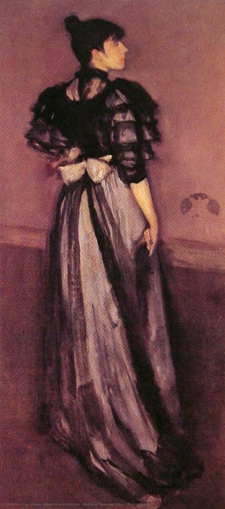 WikiOO.org - Encyclopedia of Fine Arts - Maleri, Artwork James Abbott Mcneill Whistler - Mother of Pearl and Silver The Andalusian