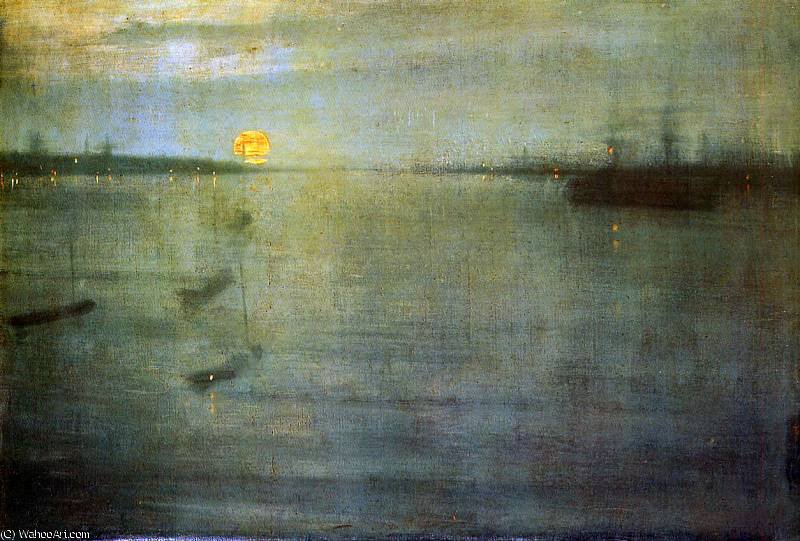 WikiOO.org - Енциклопедия за изящни изкуства - Живопис, Произведения на изкуството James Abbott Mcneill Whistler - nocturn sun