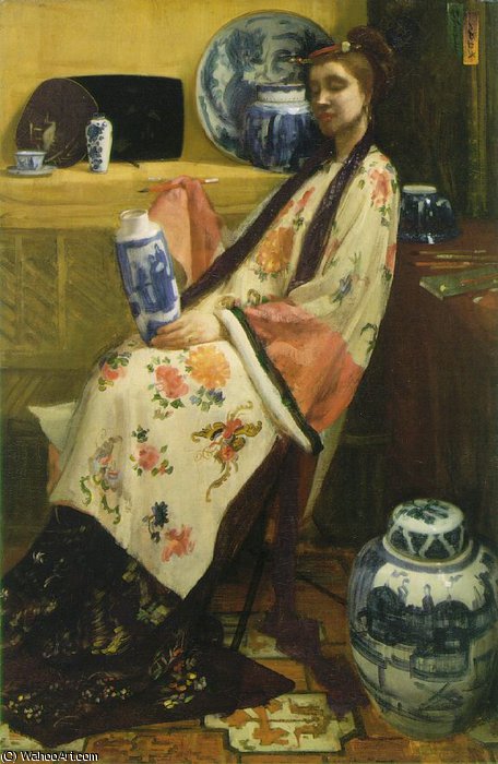 WikiOO.org - Encyclopedia of Fine Arts - Maľba, Artwork James Abbott Mcneill Whistler - purple rose