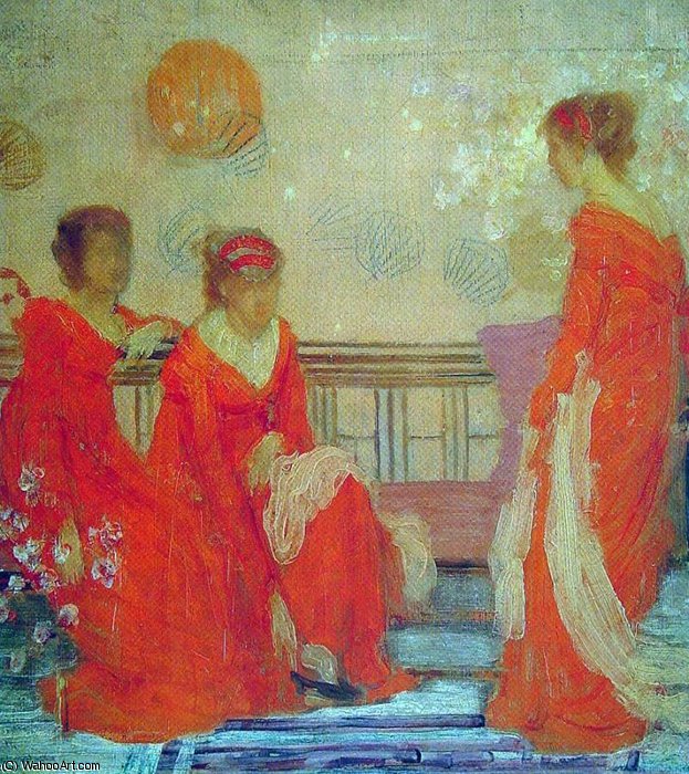 Wikioo.org - The Encyclopedia of Fine Arts - Painting, Artwork by James Abbott Mcneill Whistler - Red and Black