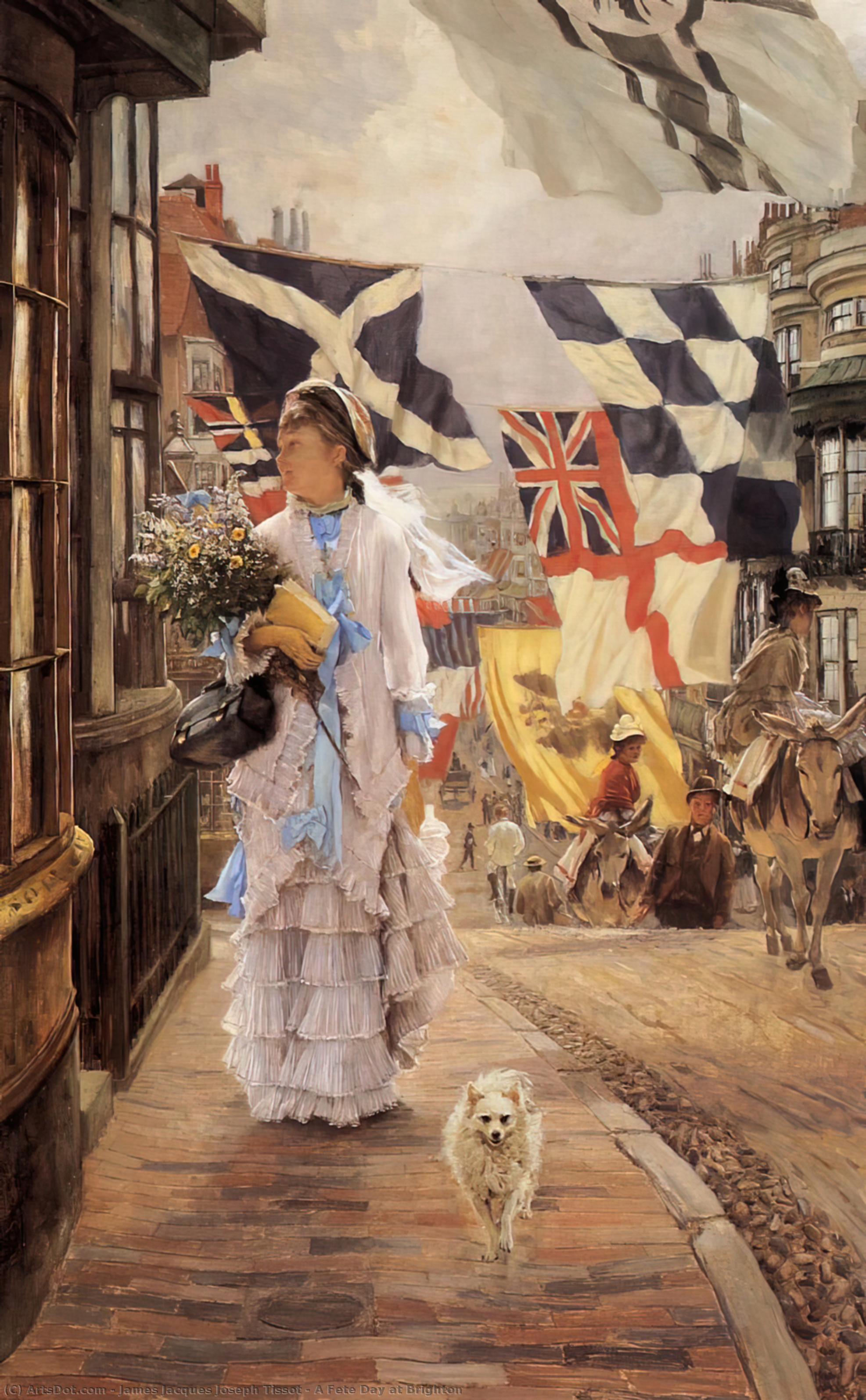 Wikioo.org - The Encyclopedia of Fine Arts - Painting, Artwork by James Jacques Joseph Tissot - A Fete Day at Brighton