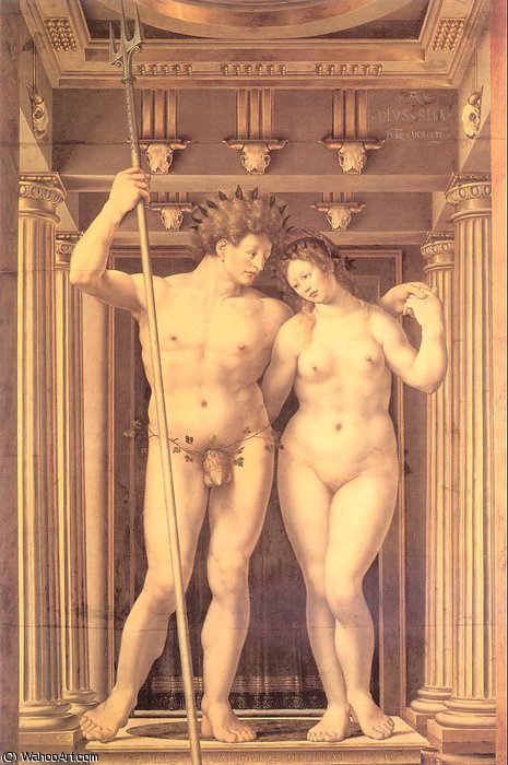 Wikioo.org - สารานุกรมวิจิตรศิลป์ - จิตรกรรม Jan Gossaert (Mabuse) - Neptune and Amphitrite
