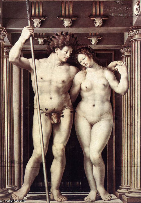 Wikioo.org – La Enciclopedia de las Bellas Artes - Pintura, Obras de arte de Jan Gossaert (Mabuse) - Neptuno y Anfitrite