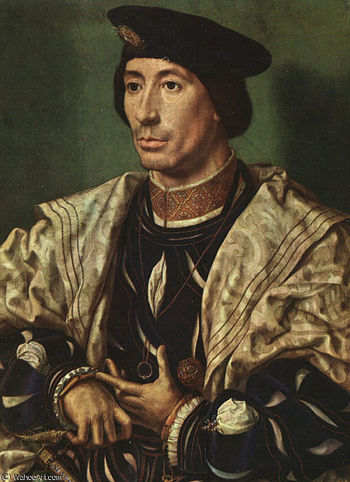 Wikioo.org - The Encyclopedia of Fine Arts - Painting, Artwork by Jan Gossaert (Mabuse) - Portrait of Baudouin of Burgundy