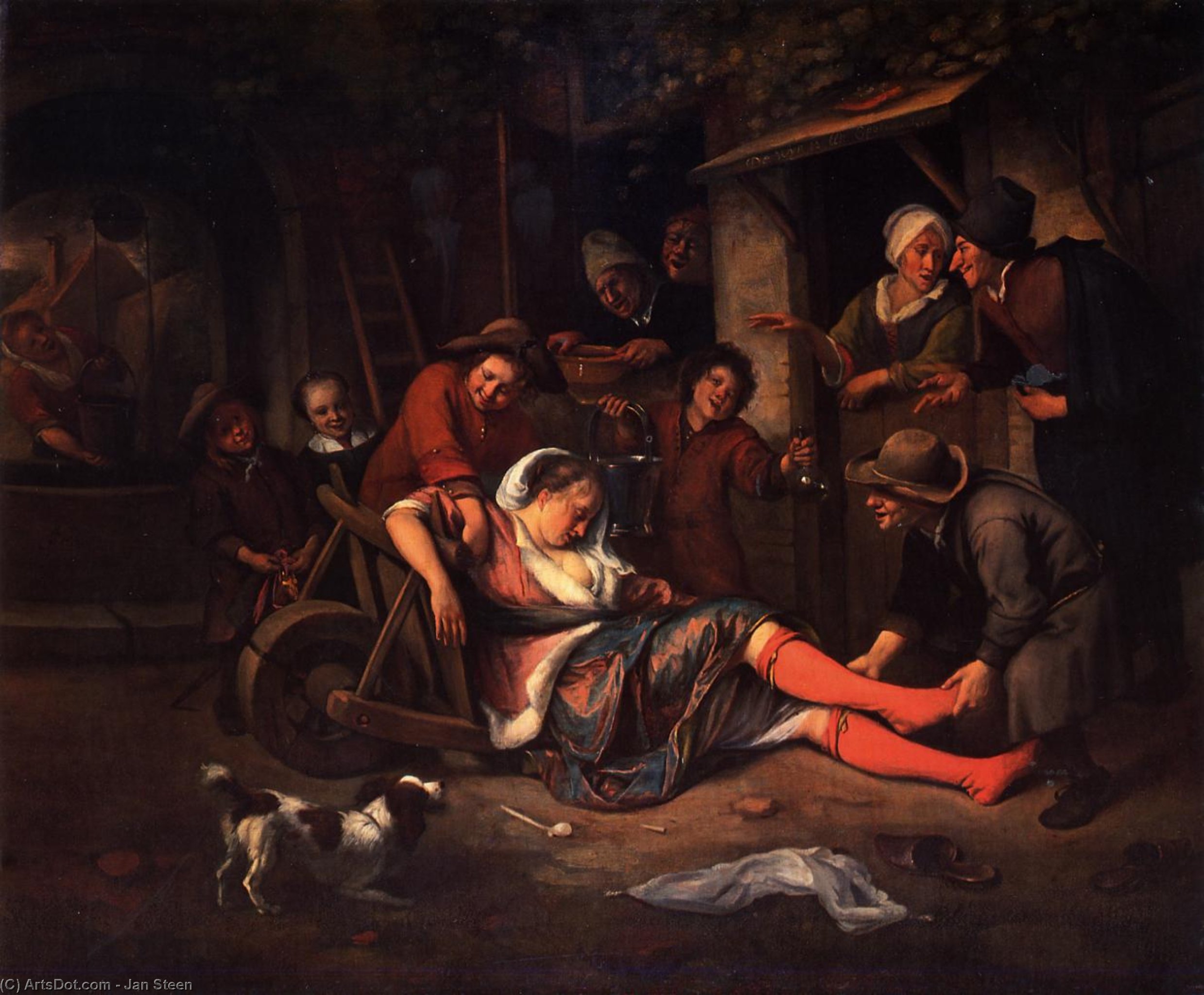 Wikioo.org - The Encyclopedia of Fine Arts - Painting, Artwork by Jan Steen - wine