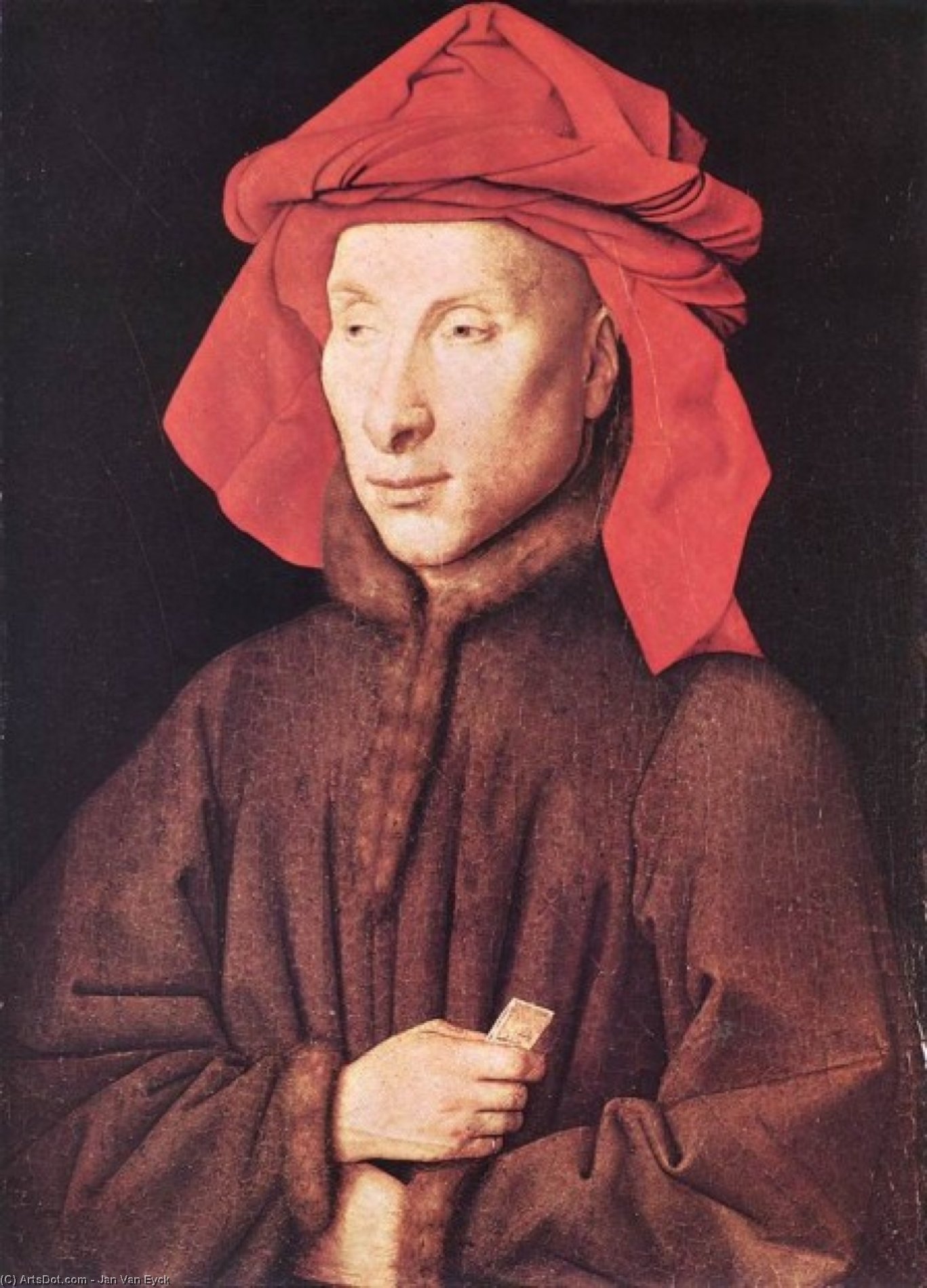 Wikioo.org - The Encyclopedia of Fine Arts - Painting, Artwork by Jan Van Eyck - Portrait of Giovanni Arnolfini