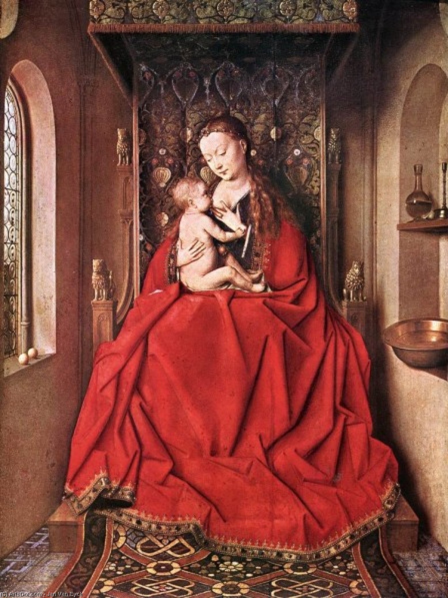 Wikioo.org - The Encyclopedia of Fine Arts - Painting, Artwork by Jan Van Eyck - suckling madonna enth