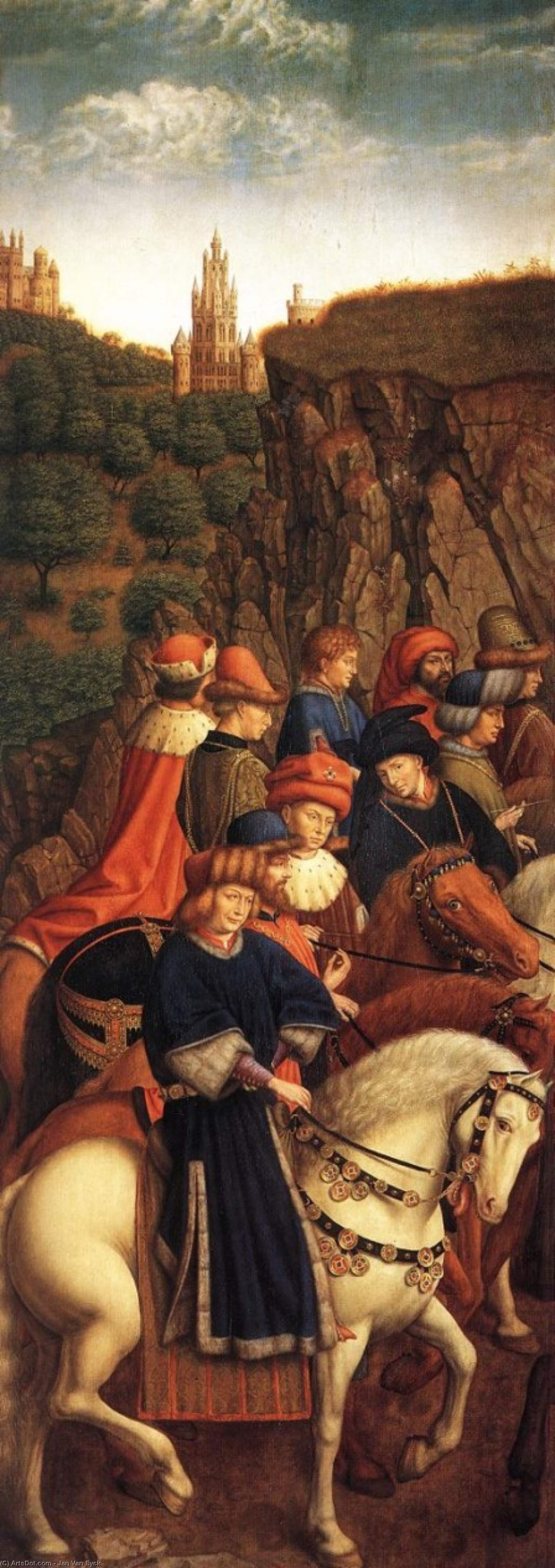 WikiOO.org - Encyclopedia of Fine Arts - Målning, konstverk Jan Van Eyck - the ghent altarpiece the just judges