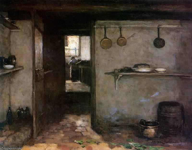 Wikioo.org - The Encyclopedia of Fine Arts - Painting, Artwork by Jan Weissenbruch - Cellar interior Sun