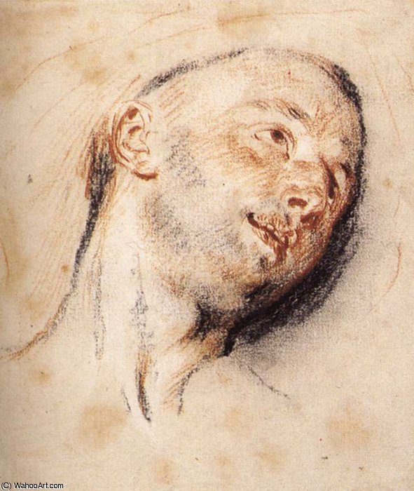 Wikioo.org – L'Encyclopédie des Beaux Arts - Peinture, Oeuvre de Jean Antoine Watteau - chef d'un homme