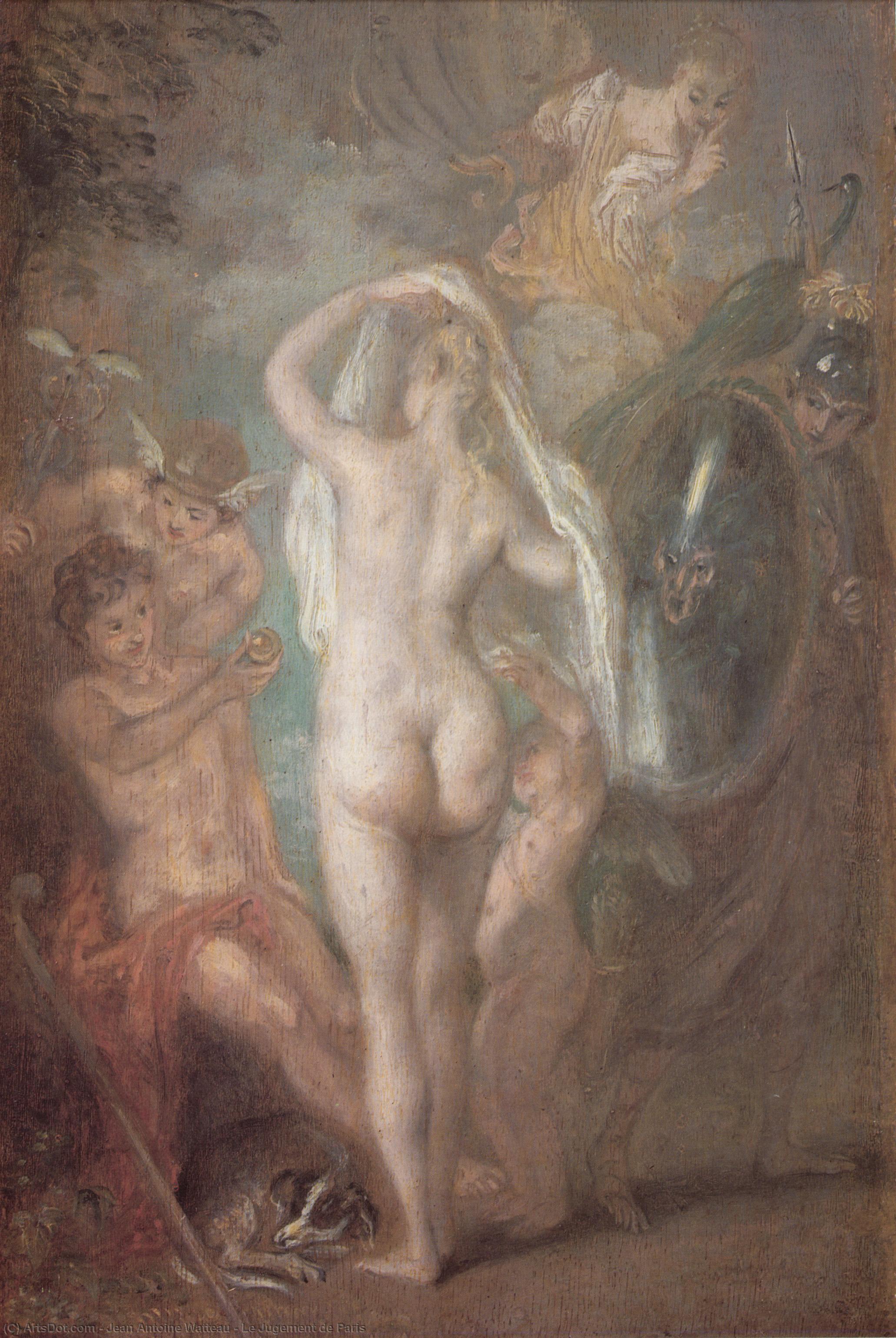 WikiOO.org - Encyclopedia of Fine Arts - Malba, Artwork Jean Antoine Watteau - Le Jugement de Paris