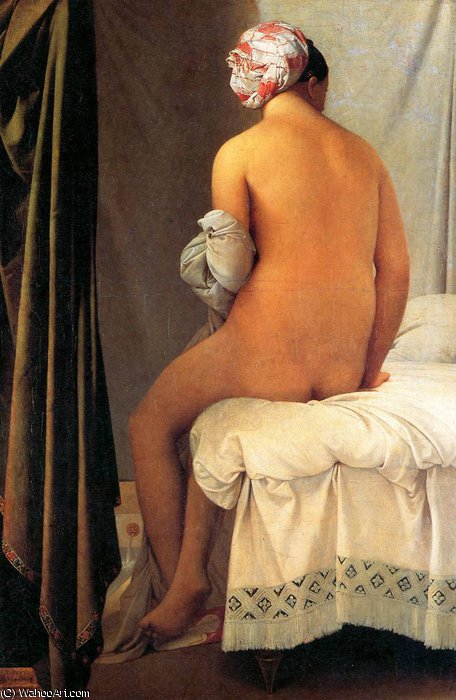 Wikioo.org – La Enciclopedia de las Bellas Artes - Pintura, Obras de arte de Jean Auguste Dominique Ingres - Baigneuse de Valpin_on Sun