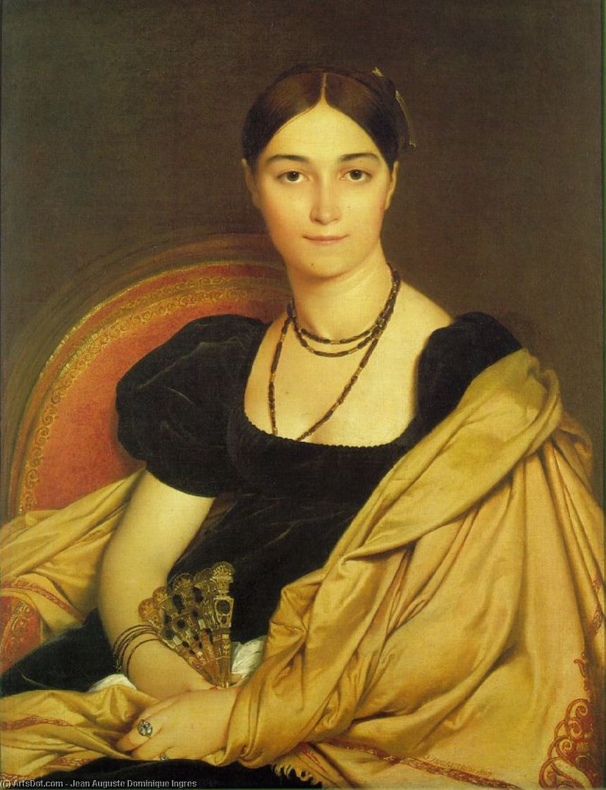 WikiOO.org - Encyclopedia of Fine Arts - Lukisan, Artwork Jean Auguste Dominique Ingres - Madame Antonia Devaucay de Nittis