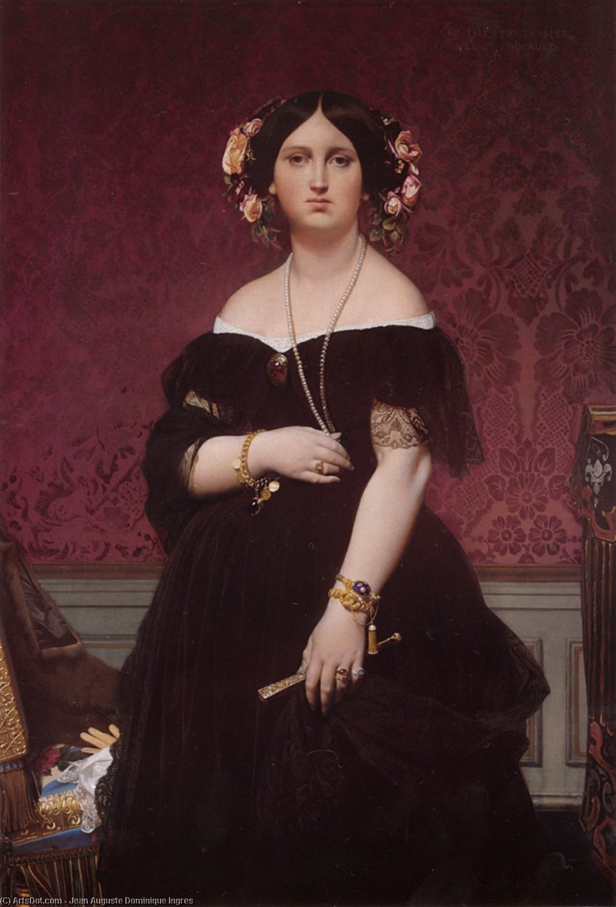 Wikioo.org - The Encyclopedia of Fine Arts - Painting, Artwork by Jean Auguste Dominique Ingres - madame paul sigisbert moitessier