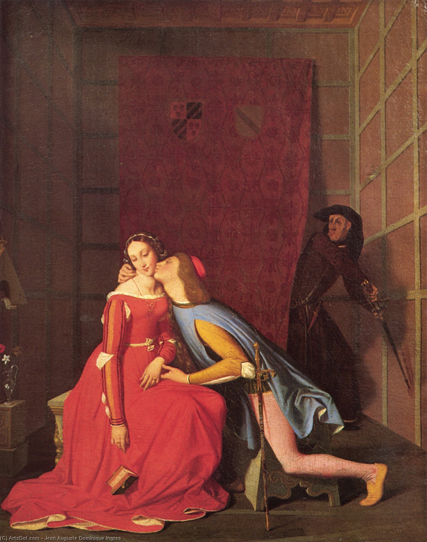 Wikioo.org - The Encyclopedia of Fine Arts - Painting, Artwork by Jean Auguste Dominique Ingres - Paolo and Francesca