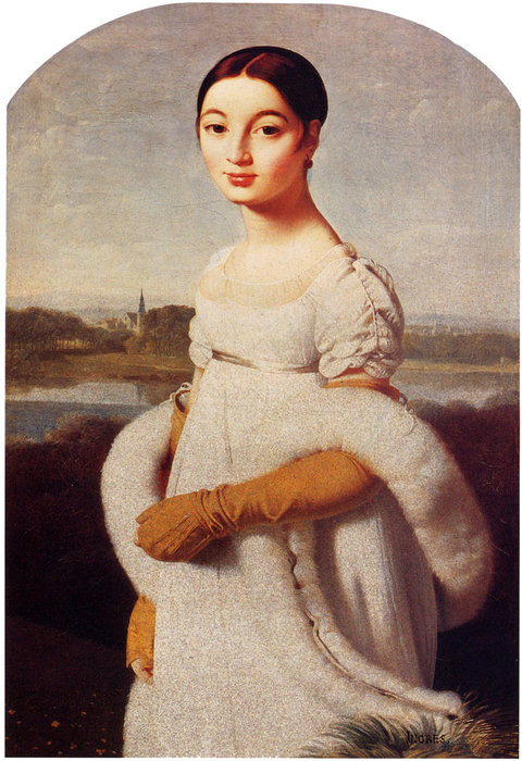WikiOO.org - 百科事典 - 絵画、アートワーク Jean Auguste Dominique Ingres - マドモアゼルキャロラインのリビエールの肖像画