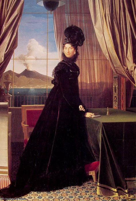 Wikioo.org – L'Encyclopédie des Beaux Arts - Peinture, Oeuvre de Jean Auguste Dominique Ingres - reine Caroline Murat