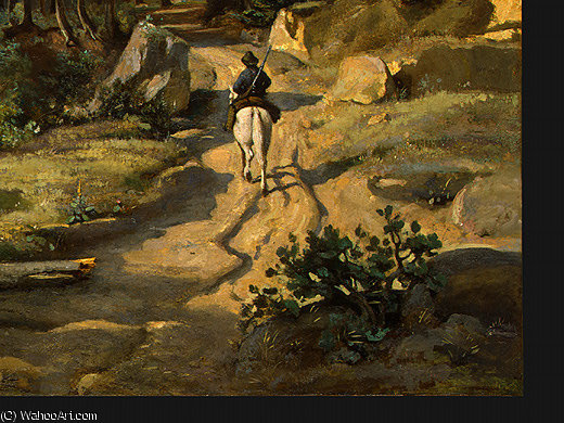 Wikioo.org - Encyklopedia Sztuk Pięknych - Malarstwo, Grafika Jean Baptiste Camille Corot - A View near Volterra (detail - )