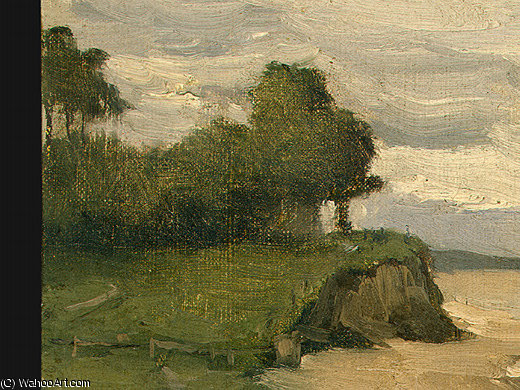 Wikioo.org - The Encyclopedia of Fine Arts - Painting, Artwork by Jean Baptiste Camille Corot - Beach near Etretat (detail - )