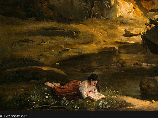 WikiOO.org - 百科事典 - 絵画、アートワーク Jean Baptiste Camille Corot - フォンテーヌブローの森 詳細  -