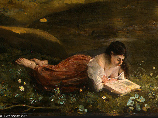 WikiOO.org - دایره المعارف هنرهای زیبا - نقاشی، آثار هنری Jean Baptiste Camille Corot - Forest of Fontainebleau (detail - )