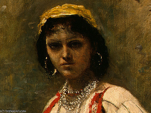 Wikioo.org - The Encyclopedia of Fine Arts - Painting, Artwork by Jean Baptiste Camille Corot - italian girl (detail - )