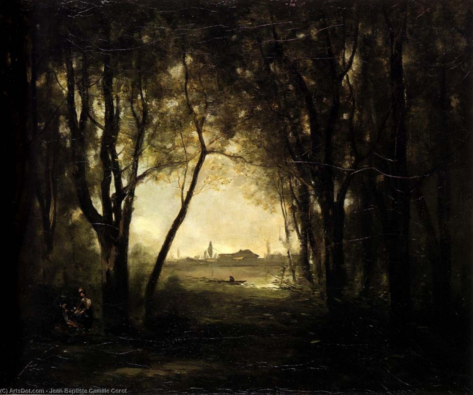 Wikioo.org – L'Encyclopédie des Beaux Arts - Peinture, Oeuvre de Jean Baptiste Camille Corot - paysage avec un lac