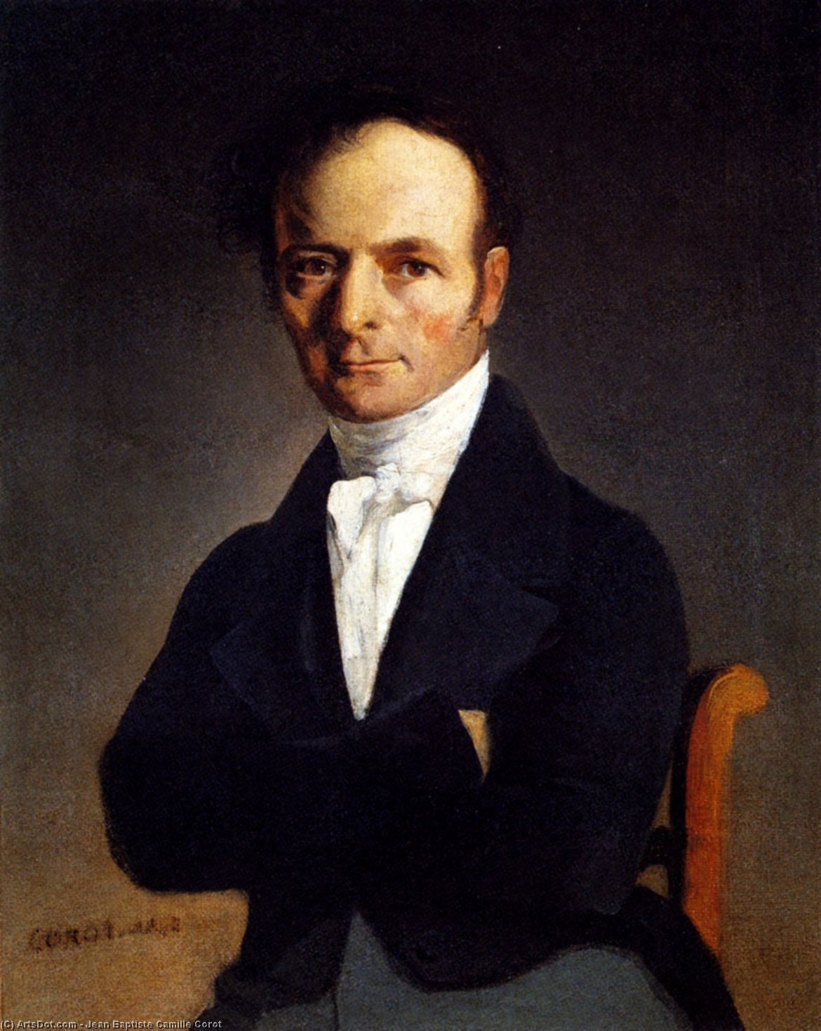 WikiOO.org – 美術百科全書 - 繪畫，作品 Jean Baptiste Camille Corot - 一个人的肖像