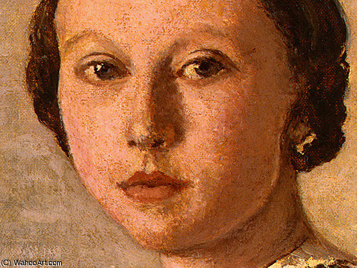 Wikioo.org - The Encyclopedia of Fine Arts - Painting, Artwork by Jean Baptiste Camille Corot - Portrait of a Young Girl (detail - )