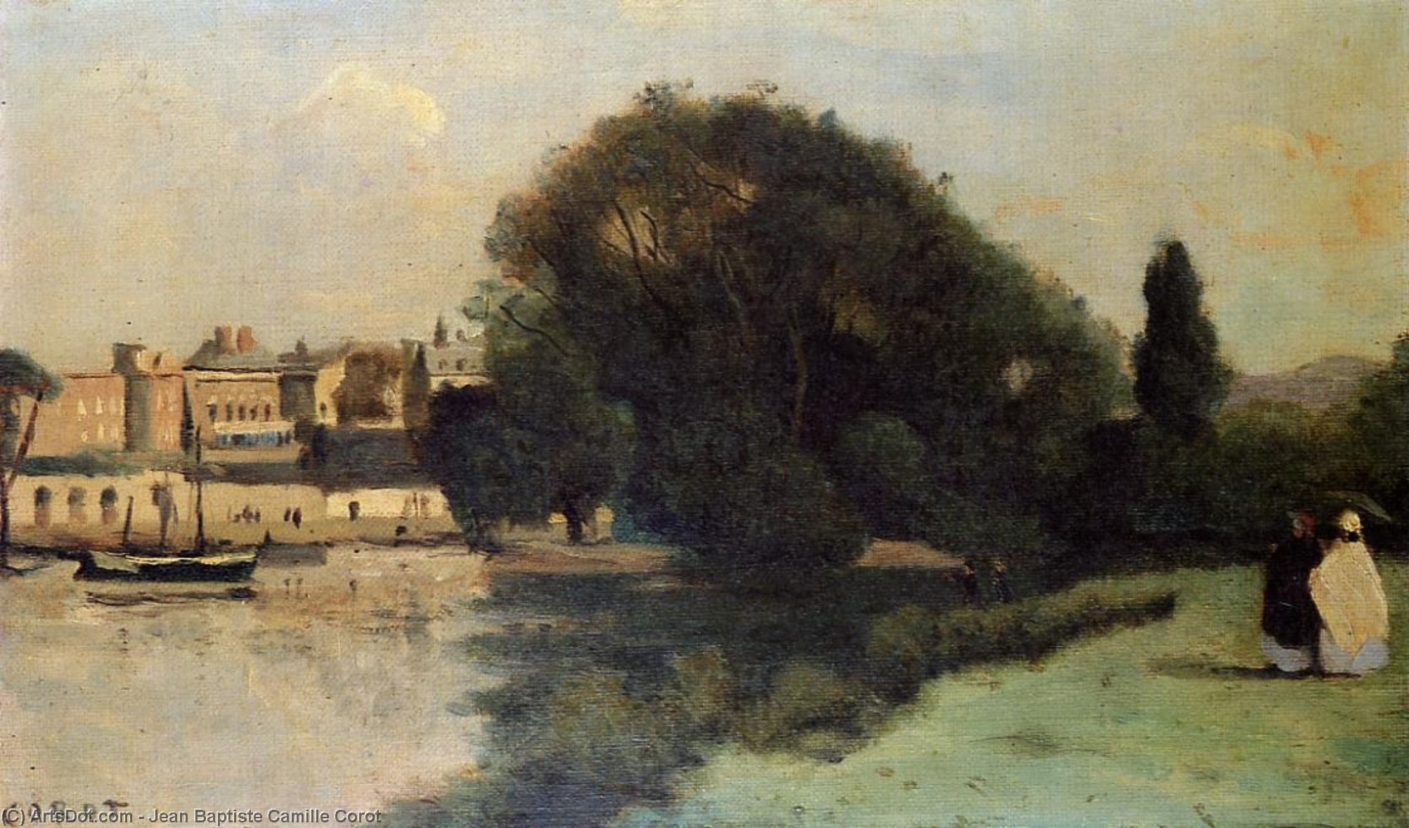 WikiOO.org - Encyclopedia of Fine Arts - Maleri, Artwork Jean Baptiste Camille Corot - Richmond near London