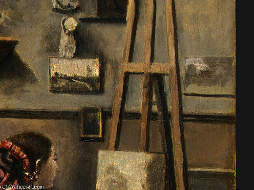 Wikioo.org - สารานุกรมวิจิตรศิลป์ - จิตรกรรม Jean Baptiste Camille Corot - The Artist' s Studio (detail - )