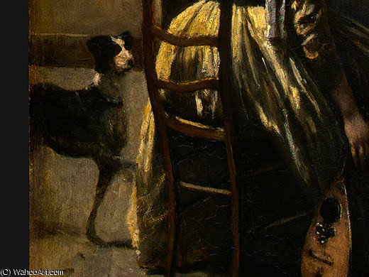 Wikioo.org - The Encyclopedia of Fine Arts - Painting, Artwork by Jean Baptiste Camille Corot - the artist's studio (detail - )