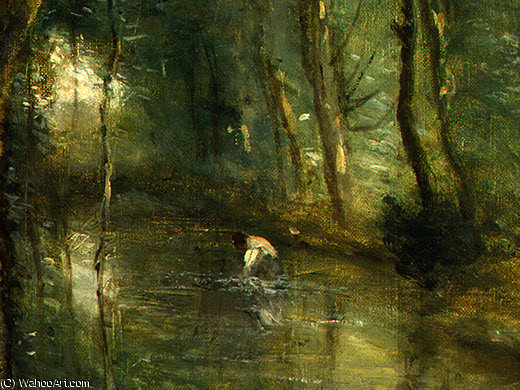 WikiOO.org - Енциклопедія образотворчого мистецтва - Живопис, Картини
 Jean Baptiste Camille Corot - the eel gatherers (detail - )