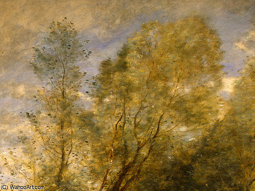 WikiOO.org - Enciclopedia of Fine Arts - Pictura, lucrări de artă Jean Baptiste Camille Corot - The Forest of Coubron (detail 1) -