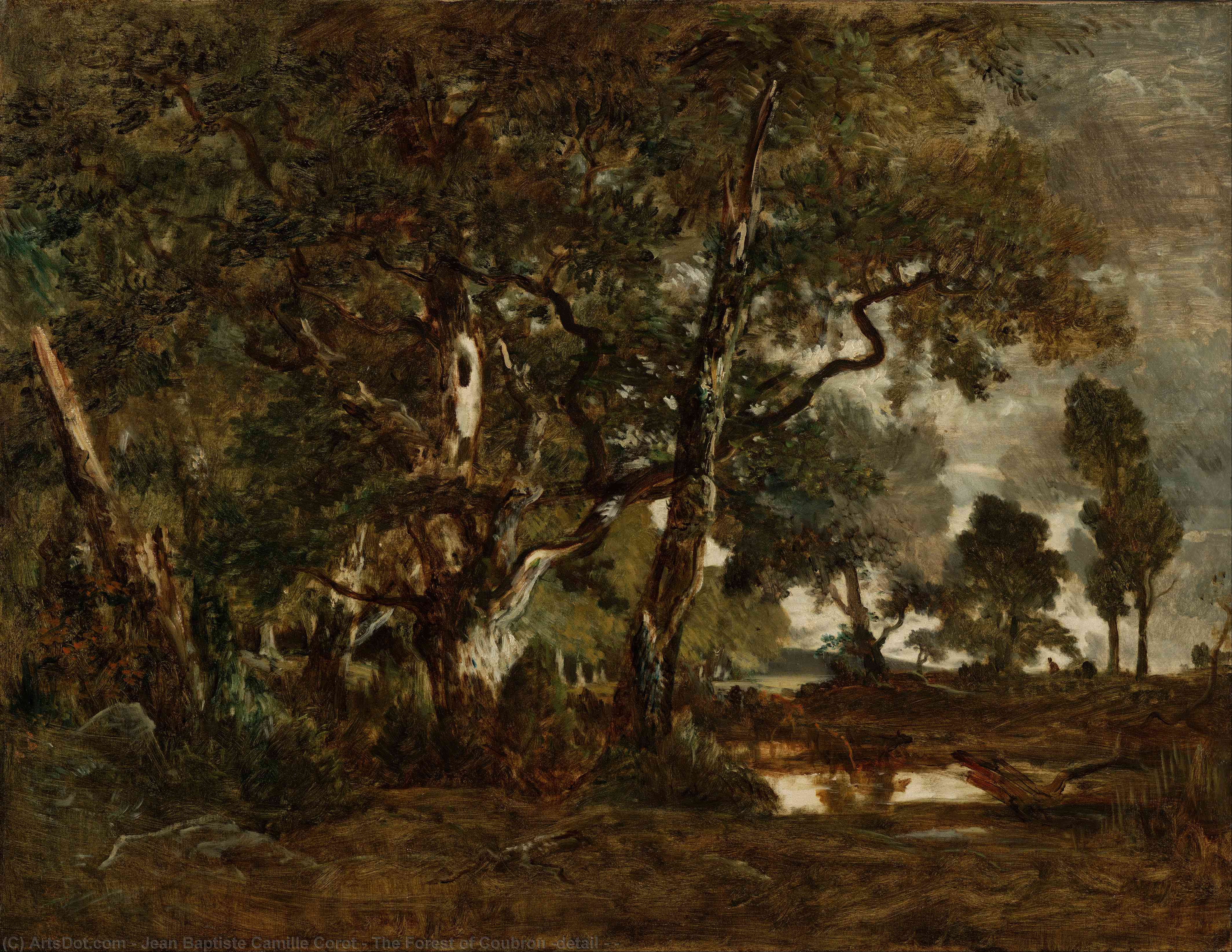 Wikioo.org - The Encyclopedia of Fine Arts - Painting, Artwork by Jean Baptiste Camille Corot - The Forest of Coubron (detail - )